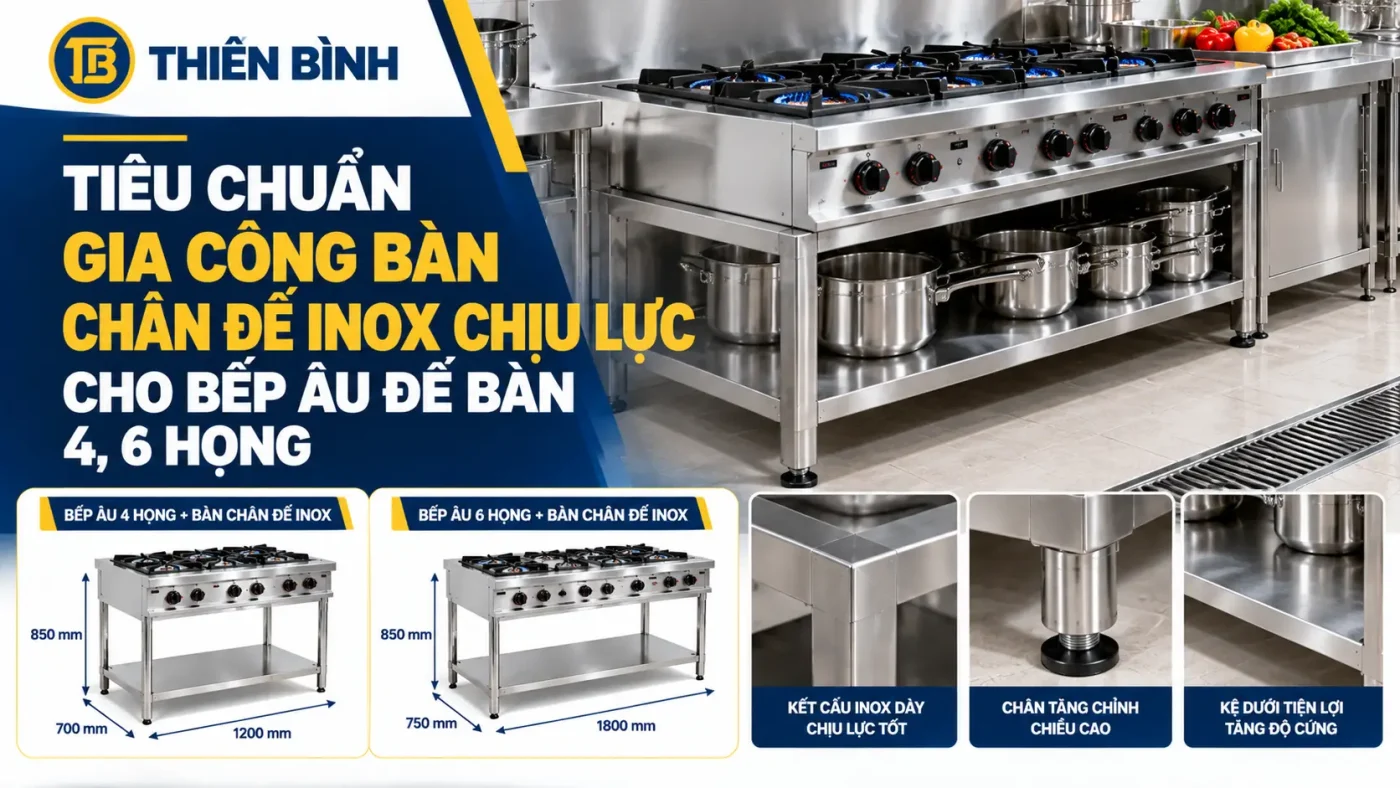 Bếp Âu Inox Chuẩn Công Nghiệp Thiên Bình